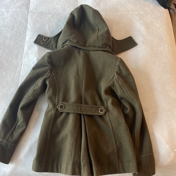 Guess green pea coat with removable hood - Picture 2 of 2